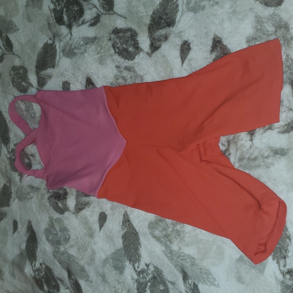 Vibrant Red and Orange Dance Costume